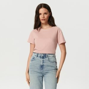 Sinsay - Basic tričko - Ružová