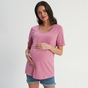 Sinsay - Bavlnené tričko MAMA - Ružová
