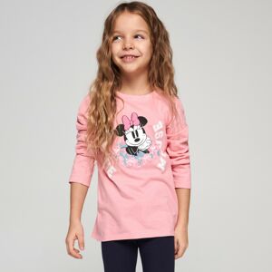 Sinsay - Tričko s dlhými rukávmi Minnie Mouse - Ružová