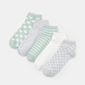 Sinsay - Súprava 5 párov bavlnených ponožiek - Viacfarebná