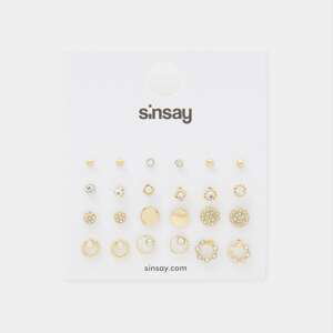 Sinsay - Súprava 12 párov náušníc - Zlatá