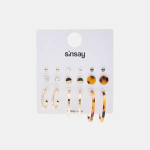 Sinsay - Súprava 9 párov náušníc - Zlatá
