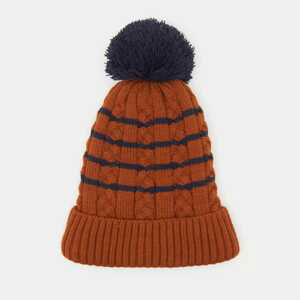 Sinsay - Čiapka beanie s brmbolcom - Oranžová