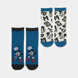 Sinsay - Súprava 2 párov ponožiek Mickey Mouse - Tmavomodrá