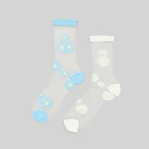 Sinsay - Súprava 2 párov ponožiek - Biela