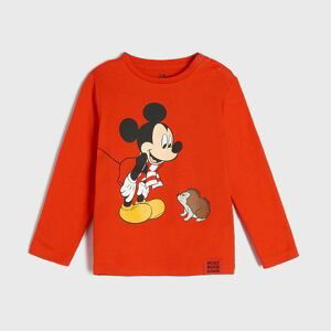 Sinsay - Tričko s dlhými rukávmi Mickey Mouse - Červená