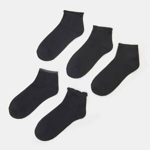 Sinsay - Súprava 5 párov bavlnených ponožiek - Čierna