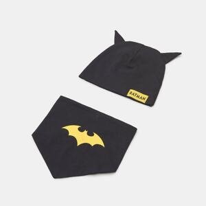 Sinsay - Súprava čiapky beanie a šatky Batman - Čierna