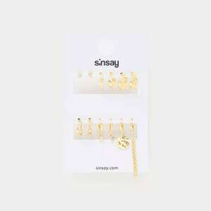Sinsay - Súprava 12 párov náušníc - Zlatá