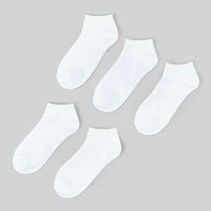 Sinsay - Súprava 3 párov bavlnených ponožiek - Biela