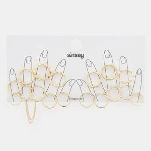 Sinsay - Súprava 17 prsteňov - Zlatá