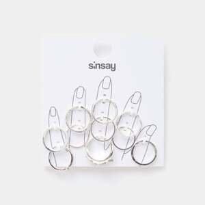 Sinsay - Súprava 10 prsteňov - Strieborná