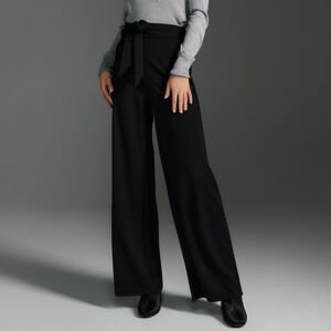 Sinsay - Látkové nohavice s vysokým pásom - Čierna