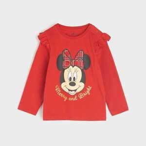 Sinsay - Tričko s dlhými rukávmi Minnie Mouse - Červená