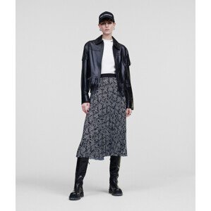 Sukňa Karl Lagerfeld K Print Pleated Skirt Čierna 40