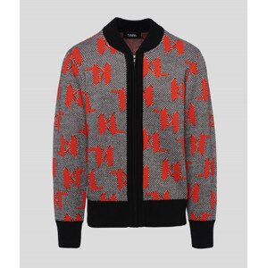 Sveter Karl Lagerfeld Unisex Kl Monogram Zip Cardi Oranžová S