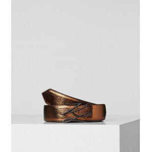 Opasok Karl Lagerfeld K/Autograph Metallic Belt Md Hnedá S