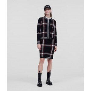 Sveter Karl Lagerfeld Classic Check Cardigan Čierna S