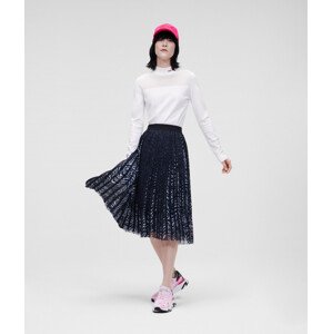 Sukňa Karl Lagerfeld Zebra Printed Pleated Skirt Čierna 40