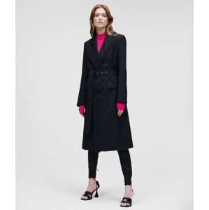 Kabát Karl Lagerfeld Tailored Feminine Coat Čierna 40