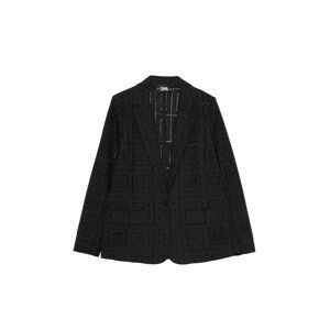 Sako Karl Lagerfeld Kl Broderie Anglaise Blazer Čierna 40