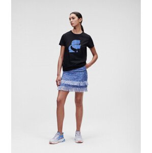 Tričko Karl Lagerfeld Karl Profile Boucle T-Shirt Čierna Xs