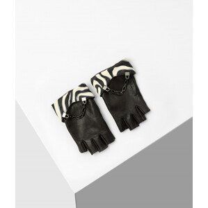 Rukavice Karl Lagerfeld K/Karl Seven Zebra Glove Čierna M