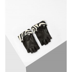 Rukavice Karl Lagerfeld K/Karl Seven Zebra Glove Čierna S