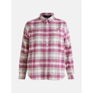 Košeľa Peak Performance W Cotton Flannel Shirt Ružová Xs