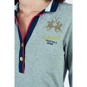 Polokošeľa La Martina Woman Polo L/S Piquet Stretch Šedá 3