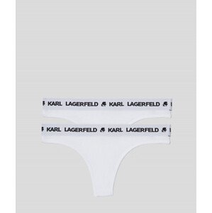 Spodná Bielizeň Karl Lagerfeld Logo Thong 2-Pack Biela L