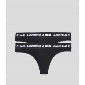 Spodná Bielizeň Karl Lagerfeld Logo Thong 2-Pack Čierna Xl