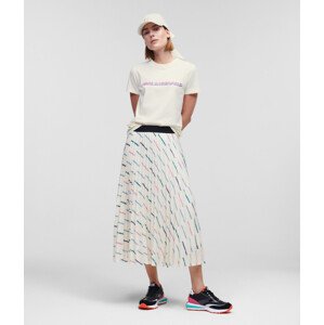 Sukňa Karl Lagerfeld Aop Future Logo Pleat Skirt Biela 42