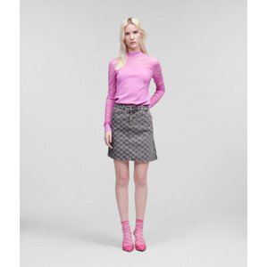 Sukňa Karl Lagerfeld Monogram Denim Skirt Šedá L