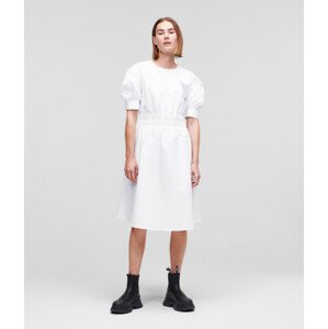 Šaty Karl Lagerfeld Cotton Dress Biela 44