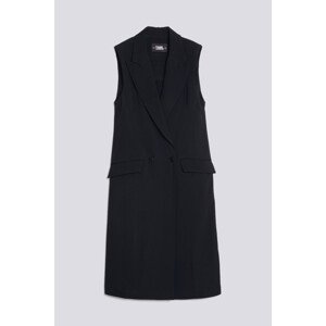 Vesta Karl Lagerfeld Tailored Gilet Čierna 40