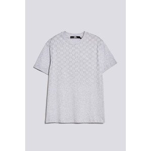 Tričko Karl Lagerfeld Relax Fit Monogram Print Tee Šedá S