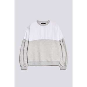 Mikina Karl Lagerfeld Monogram Fabric Mix Sweatshirt Šedá L