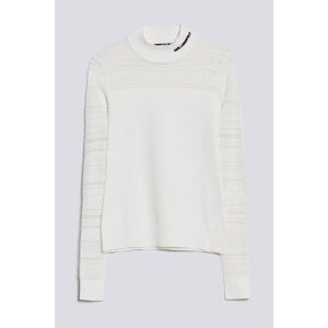 Rolák Karl Lagerfeld Light Weight Logo Turtleneck Biela L