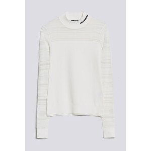 Rolák Karl Lagerfeld Light Weight Logo Turtleneck Biela M