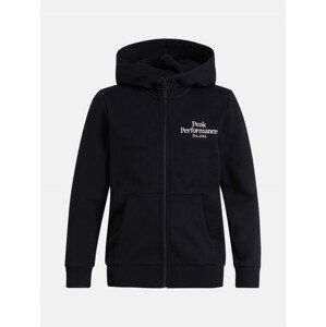 Mikina Peak Performance Jr Original Zip Hood Čierna 140