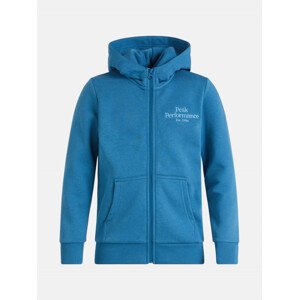 Mikina Peak Performance Jr Original Zip Hood Modrá 130