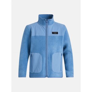 Mikina Peak Performance Jr Fleece Full Zip T-Neck Modrá 140