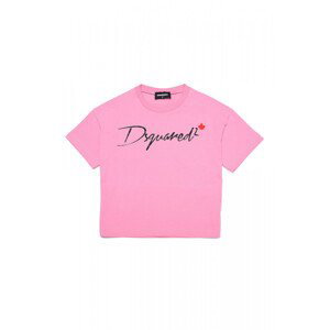 Tričko Dsquared2 Slouch Fit T-Shirt Ružová 8Y