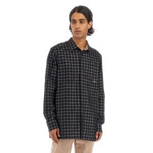 Košeľa La Martina Man Shirt L/S Checked Corduroy Čierna M