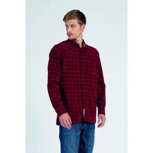 Košeľa La Martina Man Shirt L/S Checked Corduroy Červená L