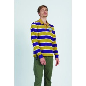 Polokošeľa La Martina Man Polo L/S Striped Jersey Fialová S