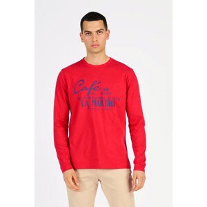 Tričko La Martina Man T-Shirt L/S Jersey Červená M