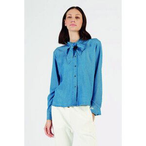 Košeľa La Martina Woman Shirt L/S Light Lyocell Modrá 3