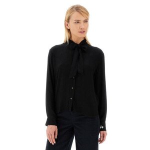 Košeľa La Martina Woman Shirt L/S Viscose Satin Čierna 4